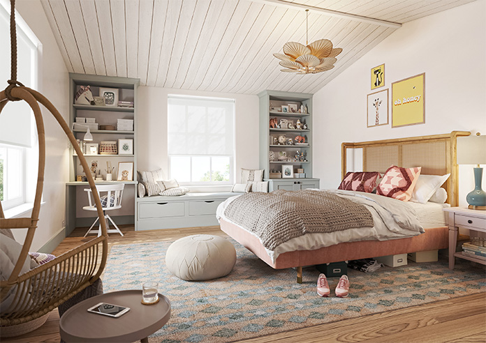 Roma, Peony White - Twist&Fit Roller Blind - Image 7